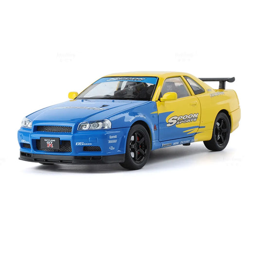 Nissan GT-R Skyline  Die-Cast Metal Collectible Car with Opening Doors and Bonnet