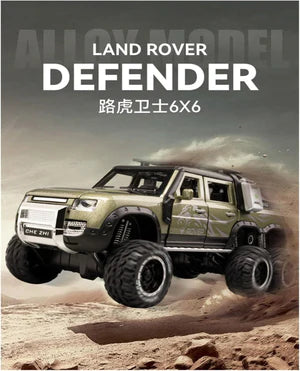 LAND ROVER DEFENDER GUARD 6X6 1:24 Die-Cast Metal Collectible Car with Opening Doors and Bonnet