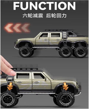 LAND ROVER DEFENDER GUARD 6X6 1:24 Die-Cast Metal Collectible Car with Opening Doors and Bonnet