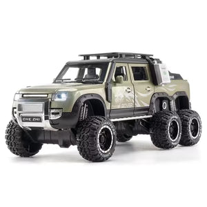 LAND ROVER DEFENDER GUARD 6X6 1:24 Die-Cast Metal Collectible Car with Opening Doors and Bonnet