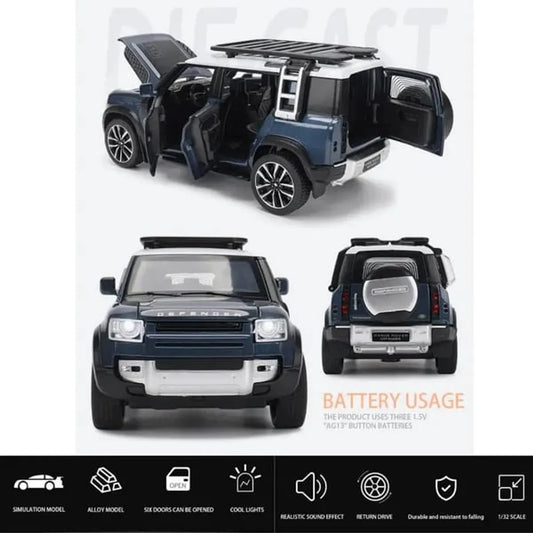 Land Rover Defender diecast model car 1:32 scel