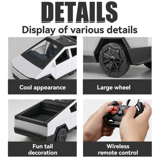 Tesla Cybertruck Remote Control Car Toy, Long Distance Control with 3 Modes