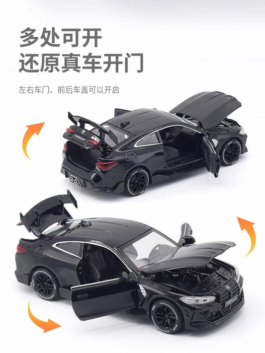 BMW M4  1:24 Die-Cast Metal Collectible Car with Opening Doors and Bonnet