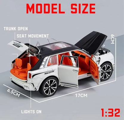 Rolls Royce Cullinan Masonry  1:32 Die-Cast Metal Collectible Car with Opening Doors and Bonnet