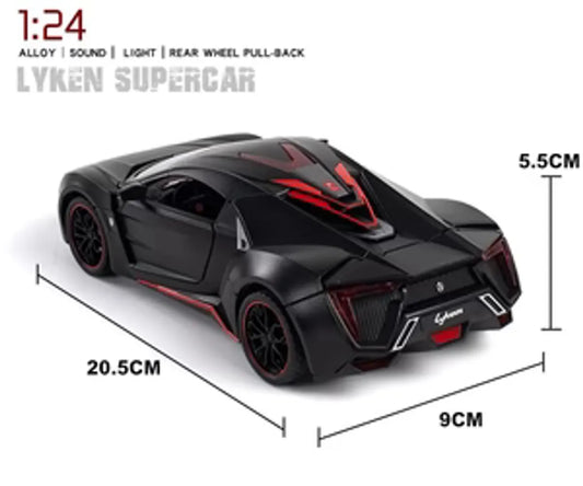 Lycan Hyper Sport Size 1:24 Die-Cast Metal Collectible Car with Opening Doors and Bonnet