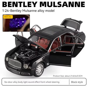 BENTLEY MULSANNE 1:24 Die-Cast Metal Collectible Car with Opening Doors and Bonnet