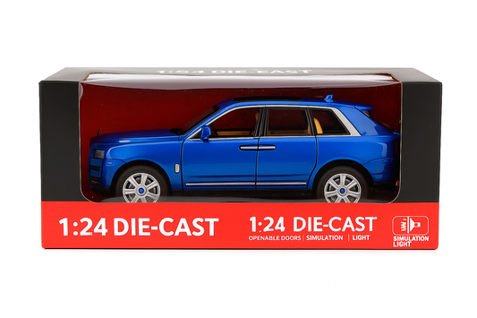 1:24 Scale Die-Cast Rolls-Royce Cullinan SUV Model Car Toy.