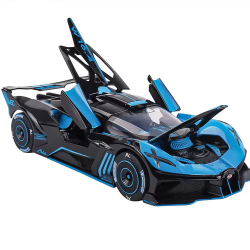 BUGATTI BOLIDE 1:24 Die-Cast Metal Collectible Car with Opening Doors and Bonnet