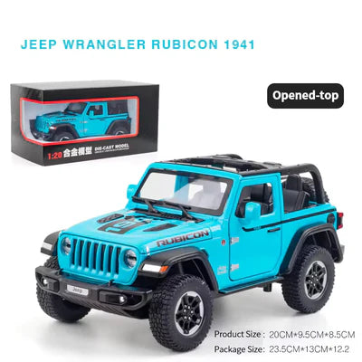 JEEP WRANGLER RUBICON 1941 1:24 Die-Cast Metal Collectible Car with Opening Doors and Bonnet