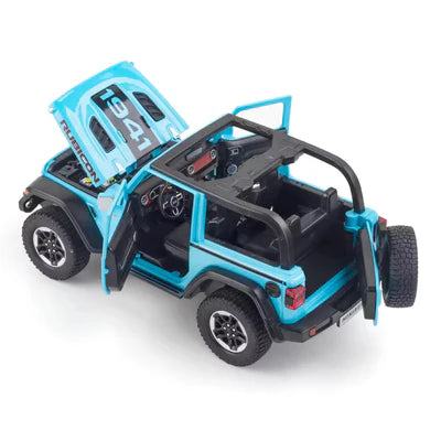 JEEP WRANGLER RUBICON 1941 1:24 Die-Cast Metal Collectible Car with Opening Doors and Bonnet