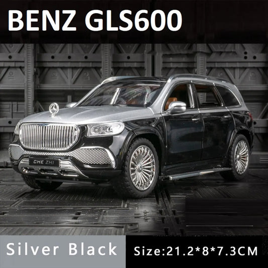 Mercedes Benz Maybach Gls 1:24 Die-Cast Metal Collectible Car with Opening Doors and Bonnet