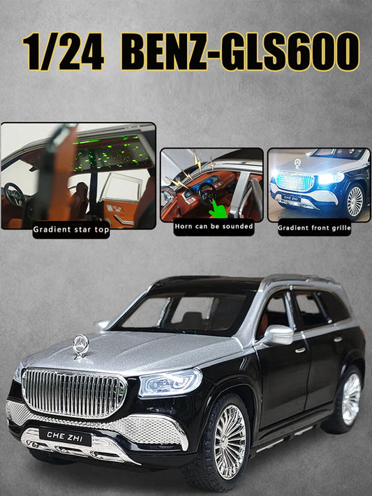 Mercedes Benz Maybach Gls 1:24 Die-Cast Metal Collectible Car with Opening Doors and Bonnet