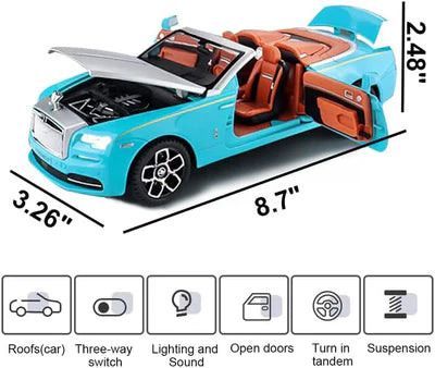 ROLLS-ROYCE CONVERTIBLE SUPER SPORTS 1:24 Die-Cast Metal Collectible Car with Opening Doors and Bonnet