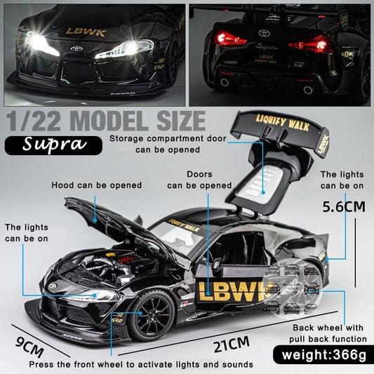 1:22 Big Size Metal Toy Car – Bull Demon King Pullback Alloy Car for Kids
