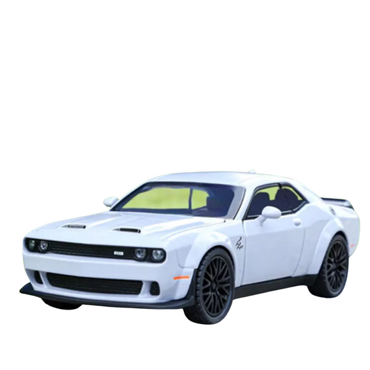 DODGE CHALLENGER HELLCAT 1:24 Die-Cast Metal Collectible Car with Opening Doors and Bonnet