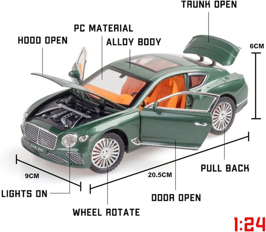 Bentley  1:24 Die-Cast Metal Collectible Car with Opening Doors and Bonnet