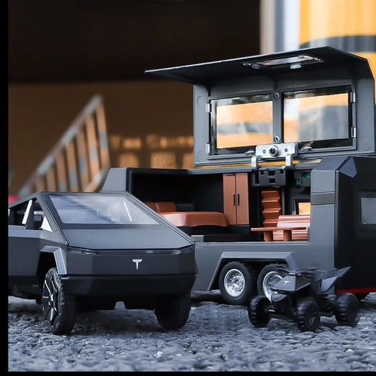 Tesla Cyber Truck Metal Die-Cast Metal Collectible Car with Opening Doors and Bonnet