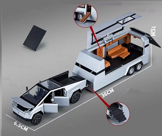 Tesla Cyber Truck Metal Die-Cast Metal Collectible Car with Opening Doors and Bonnet