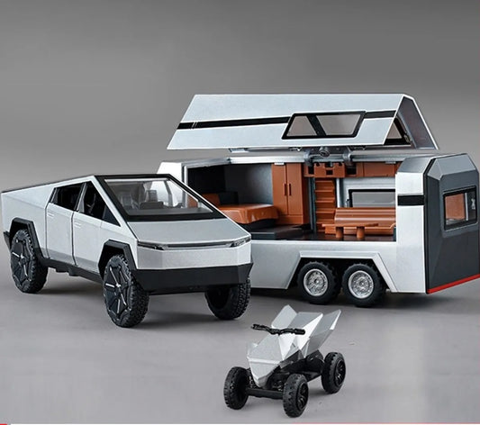 Tesla Cyber Truck Metal Die-Cast Metal Collectible Car with Opening Doors and Bonnet
