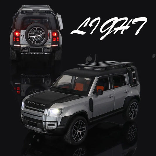 Defender Land Rover  1:24 Die-Cast Metal Collectible Car with Opening Doors and Bonnet
