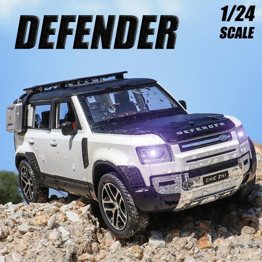 Defender Land Rover  1:24 Die-Cast Metal Collectible Car with Opening Doors and Bonnet