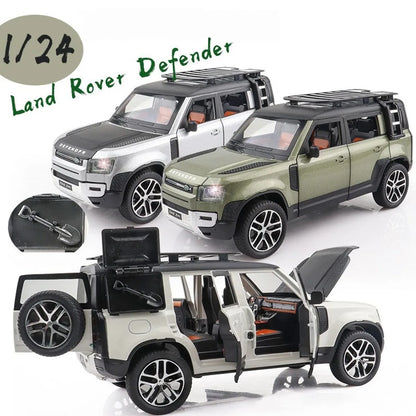 Defender Land Rover  1:24 Die-Cast Metal Collectible Car with Opening Doors and Bonnet