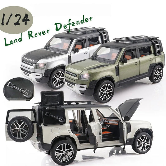 Defender Land Rover  1:24 Die-Cast Metal Collectible Car with Opening Doors and Bonnet