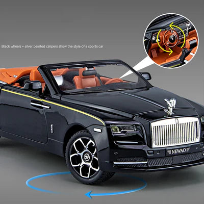 ROLLS-ROYCE CONVERTIBLE SUPER SPORTS 1:24 Die-Cast Metal Collectible Car with Opening Doors and Bonnet