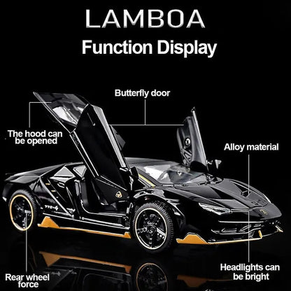 Lamborghini Centenario 1:32 Die-Cast Metal Collectible Car with Opening Doors and Bonnet