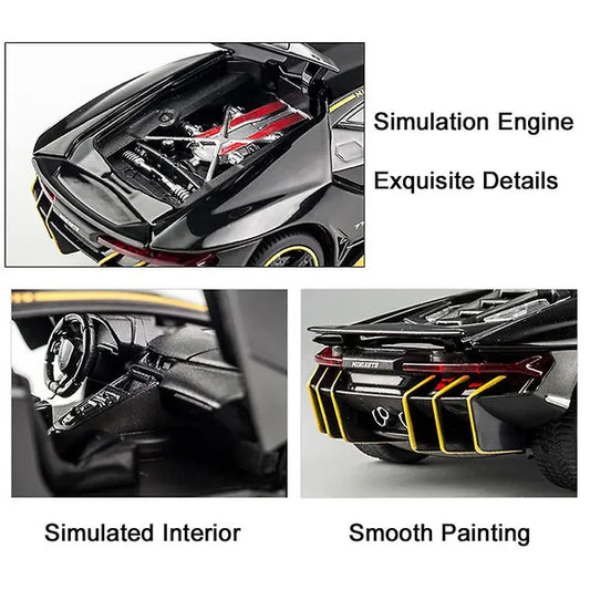 Lamborghini Centenario 1:32 Die-Cast Metal Collectible Car with Opening Doors and Bonnet