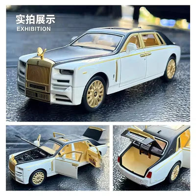 ROLLS ROYCE PHANTOM - LUX GOLD 1:24 Die-Cast Metal Collectible Car with Opening Doors and Bonnet