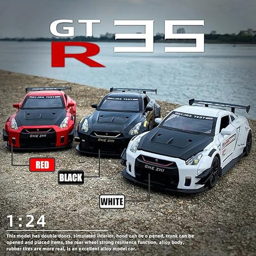 NISSAN GTR SUPER SPORT 1:24 Die-Cast Metal Collectible Car with Opening Doors and Bonnet
