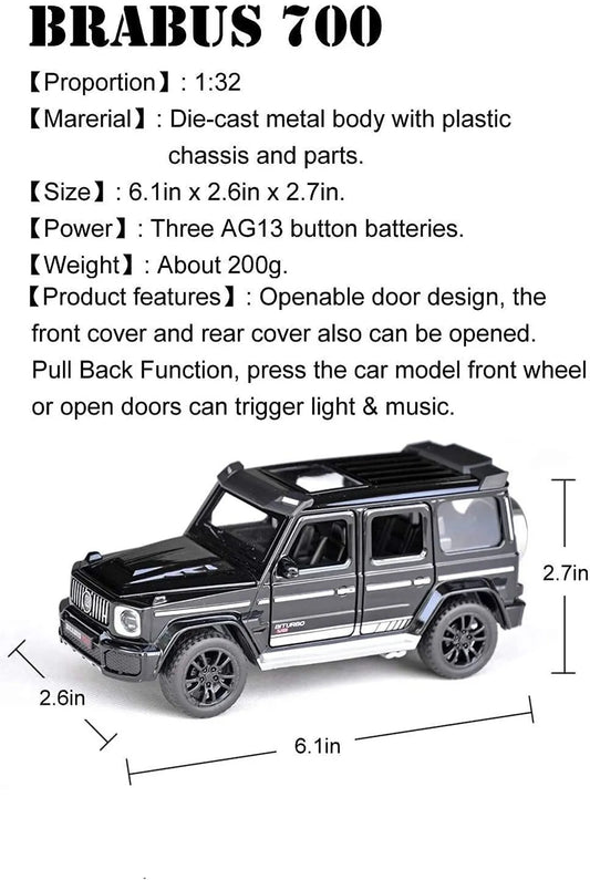 1:32 Die-Cast Metal Collectible Car with Opening Doors and Bonnet