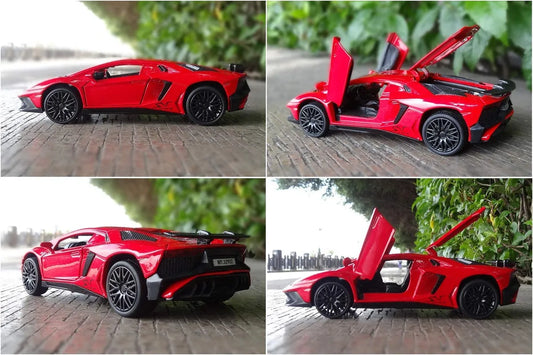 Lamborghini Aventador Sv  1:32 Die-Cast Metal Collectible Car with Opening Doors and Bonnet