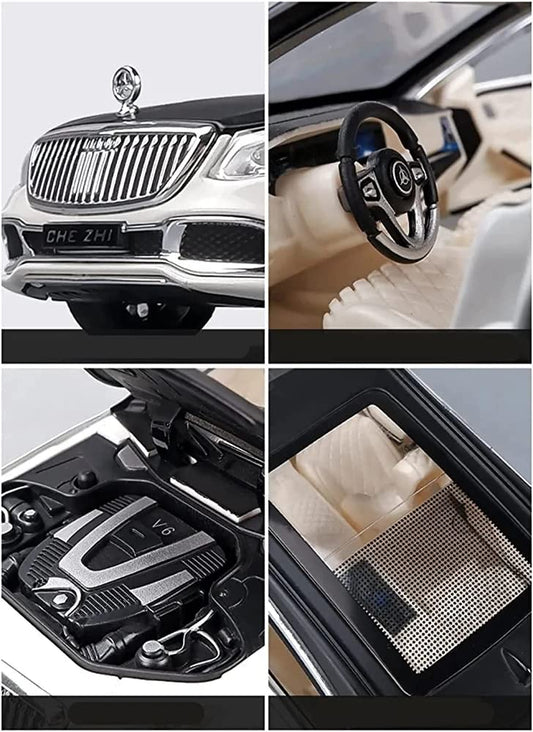 Mercedes Maybach  1:24 Die-Cast Metal Collectible Car with Opening Doors and Bonnet
