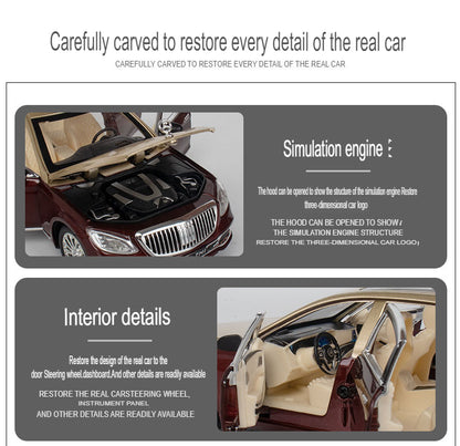 Mercedes Maybach  1:24 Die-Cast Metal Collectible Car with Opening Doors and Bonnet