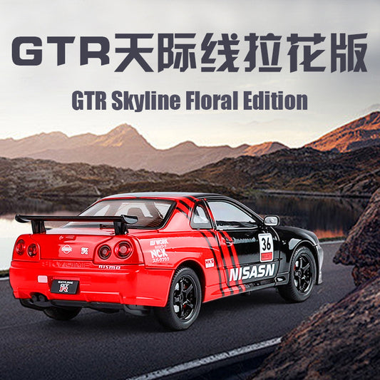 Nissan GTR Skyline  Die-Cast Metal Collectible Car with Opening Doors and Bonnet