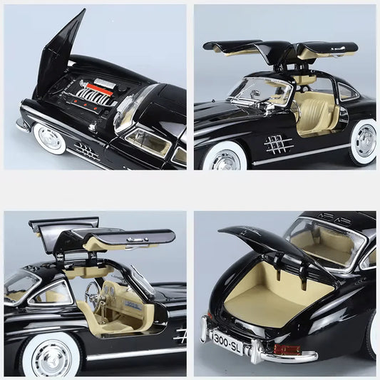 Mercedes-Benz 300SL Size Mercedes 1:24 Die-Cast Metal Collectible Car with Opening Doors and Bonnet