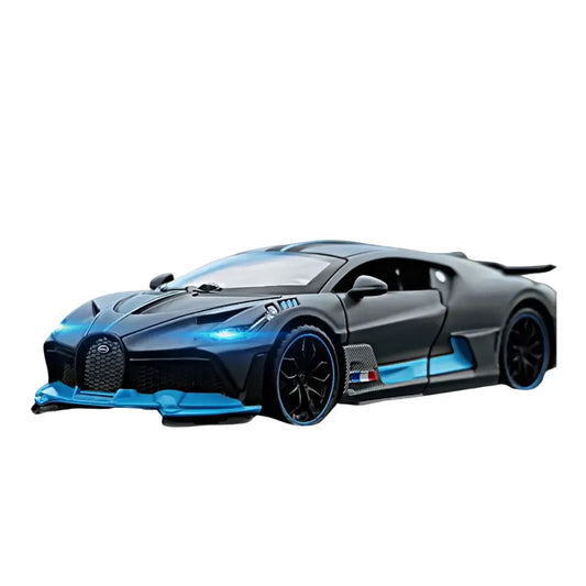 1:32 Scale Bugatti Divo Style Die-Cast Toy Car – Blue with Light & Sound
