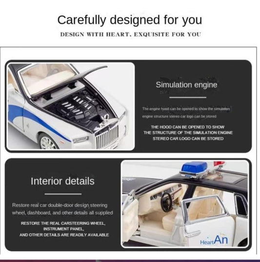 Rolls Royce  Die-Cast Metal Collectible Car with Opening Doors and Bonnet