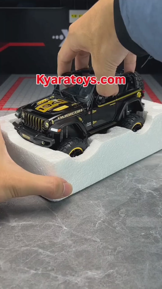JEEP WRANGLER RUBICON 1941 1:24 Die-Cast Metal Collectible Car with Opening Doors and Bonnet