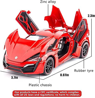 Lycan Hyper Sport Size 1:24 Die-Cast Metal Collectible Car with Opening Doors and Bonnet