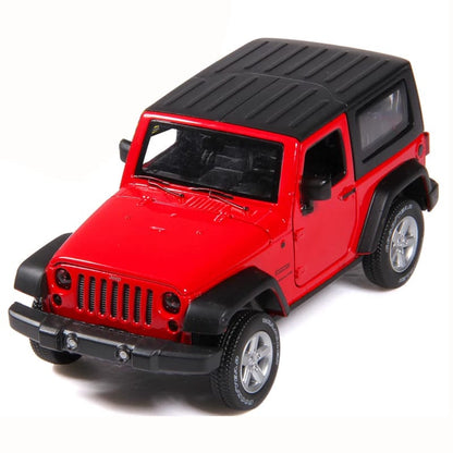 Jeep 1:24 Die-Cast Metal Collectible Car with Opening Doors and Bonnet