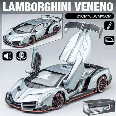 LAMBORGHINI VENENO 1:24 Die-Cast Metal Collectible Car with Opening Doors and Bonnet