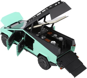 TESLA CYBERTRUCK CAMPING VEHICLE 1:24 Die-Cast Metal Collectible Car with Opening Doors and Bonnet