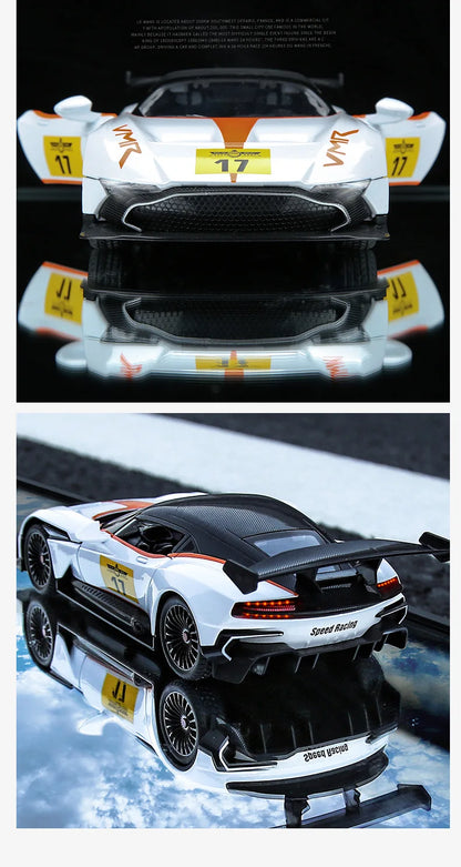 Aston Martin  1:22 Die-Cast Metal Collectible Car with Opening Doors and Bonnet