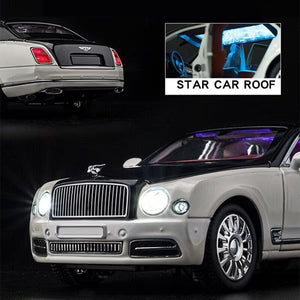 BENTLEY MULSANNE 1:24 Die-Cast Metal Collectible Car with Opening Doors and Bonnet