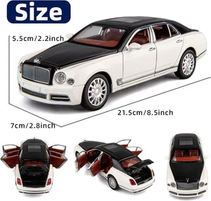 BENTLEY MULSANNE 1:24 Die-Cast Metal Collectible Car with Opening Doors and Bonnet
