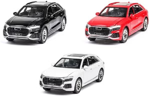 AUDI Q8 1:24 Die-Cast Metal Collectible Car with Opening Doors and Bonnet