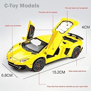 Lamborgini Aventador Sv  1:32 Die-Cast Metal Collectible Car with Opening Doors and Bonnet